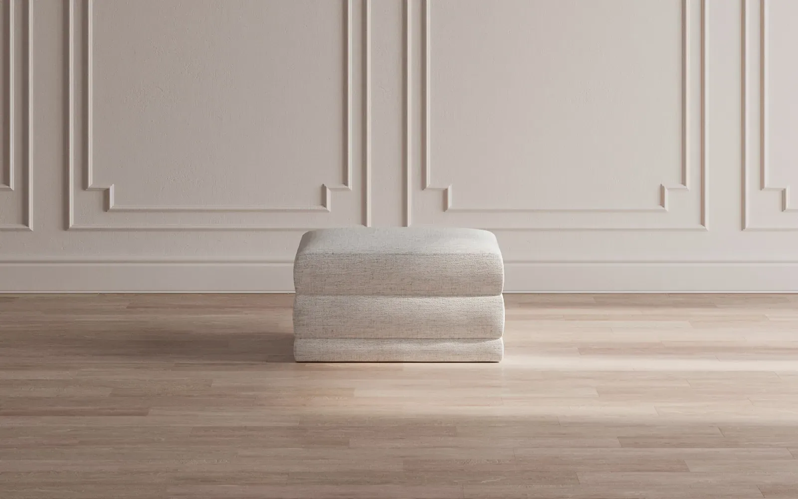 Weybridge Ottoman Upholstered to Floor - Sugar