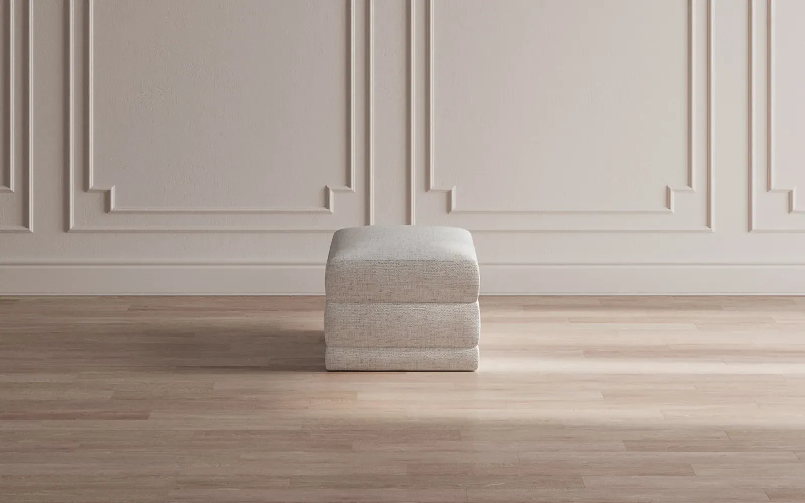 Weybridge Ottoman Upholstered to Floor - Sugar