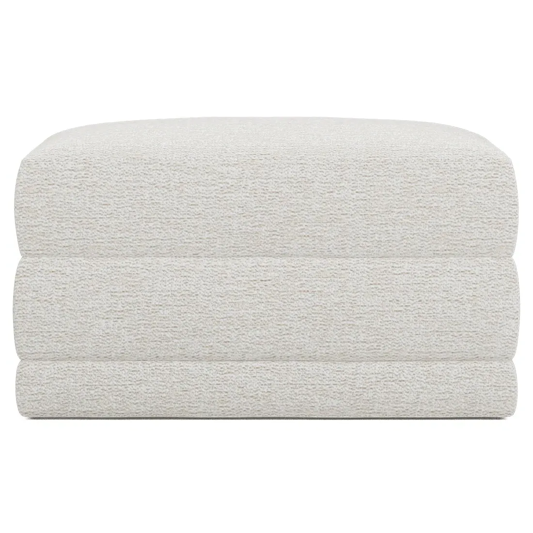 Weybridge Performance Ottoman Upholstered to Floor - Ecru