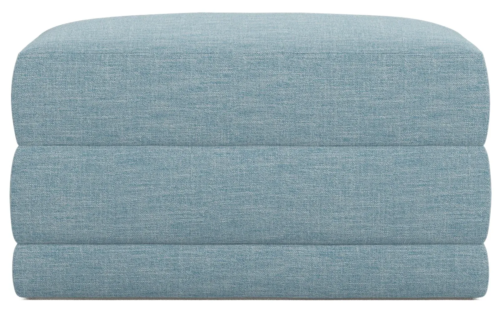 Weybridge Performance Ottoman Upholstered to Floor - Eggshell Blue