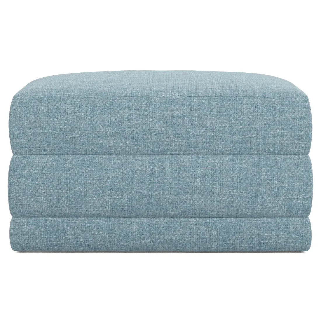 Weybridge Performance Ottoman Upholstered to Floor - Eggshell Blue