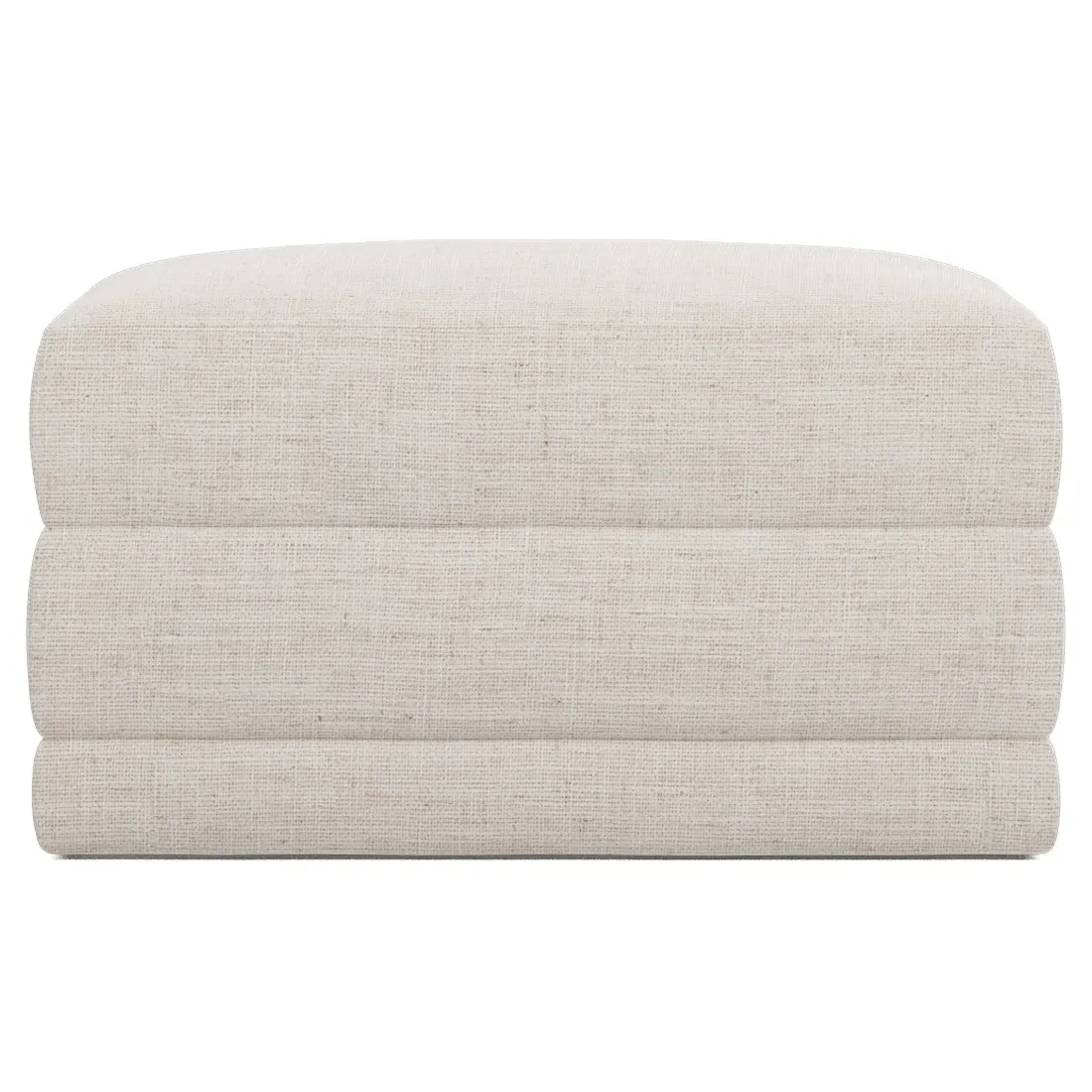 Weybridge Performance Ottoman Upholstered to Floor - Heathered Cream