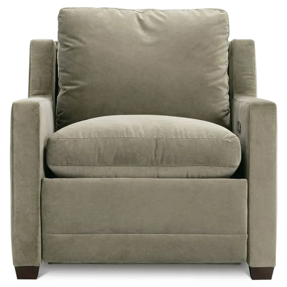 Weybridge Reclining Arm Chair - Olive, Velvet