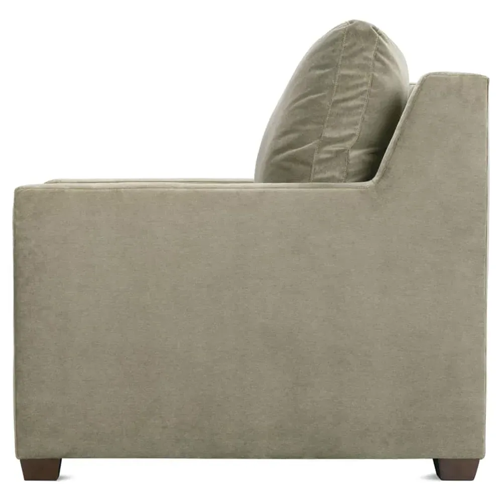 Weybridge Reclining Arm Chair - Olive, Velvet