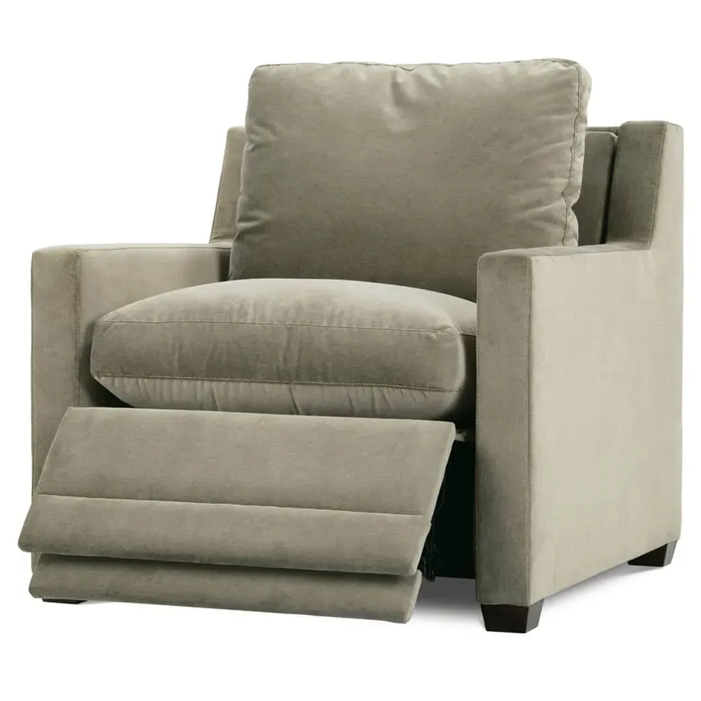 Weybridge Reclining Arm Chair - Olive, Velvet