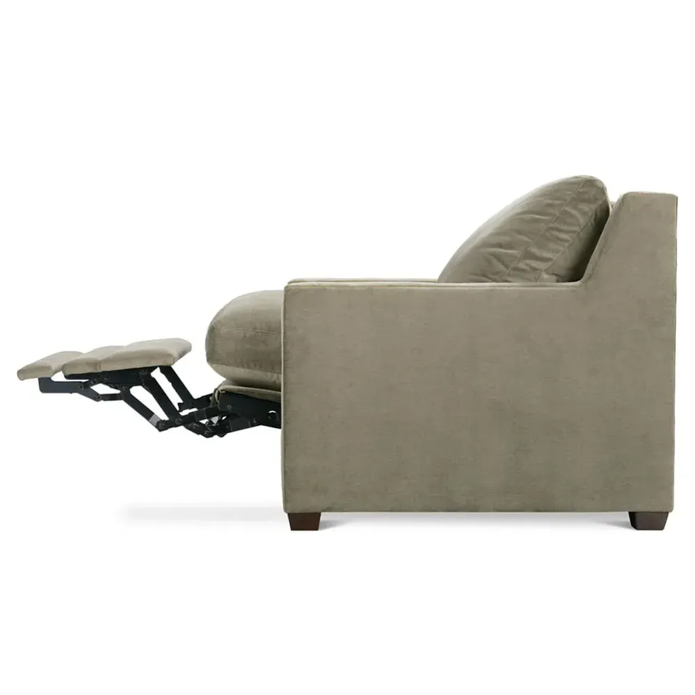 Weybridge Reclining Arm Chair - Olive, Velvet