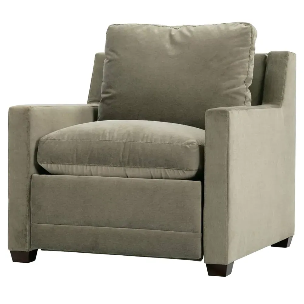 Weybridge Reclining Arm Chair - Olive, Velvet