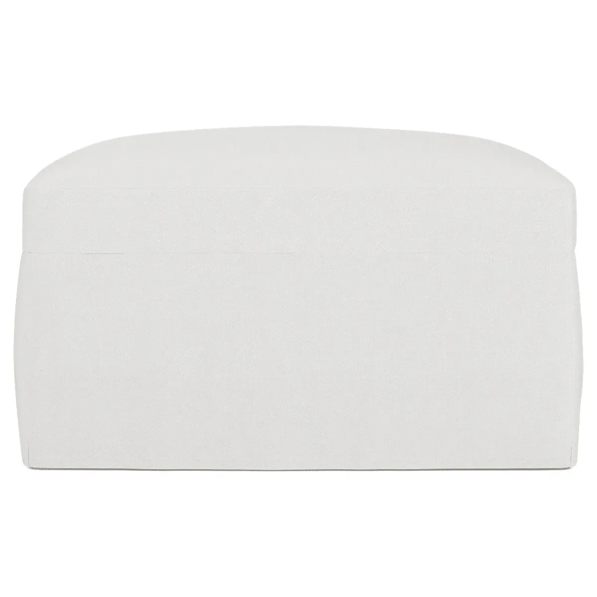 Weybridge Slipcovered Ottoman - Snow image