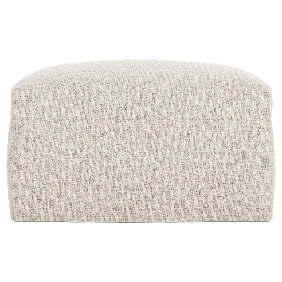 Weybridge Slipcovered Ottoman - Straw