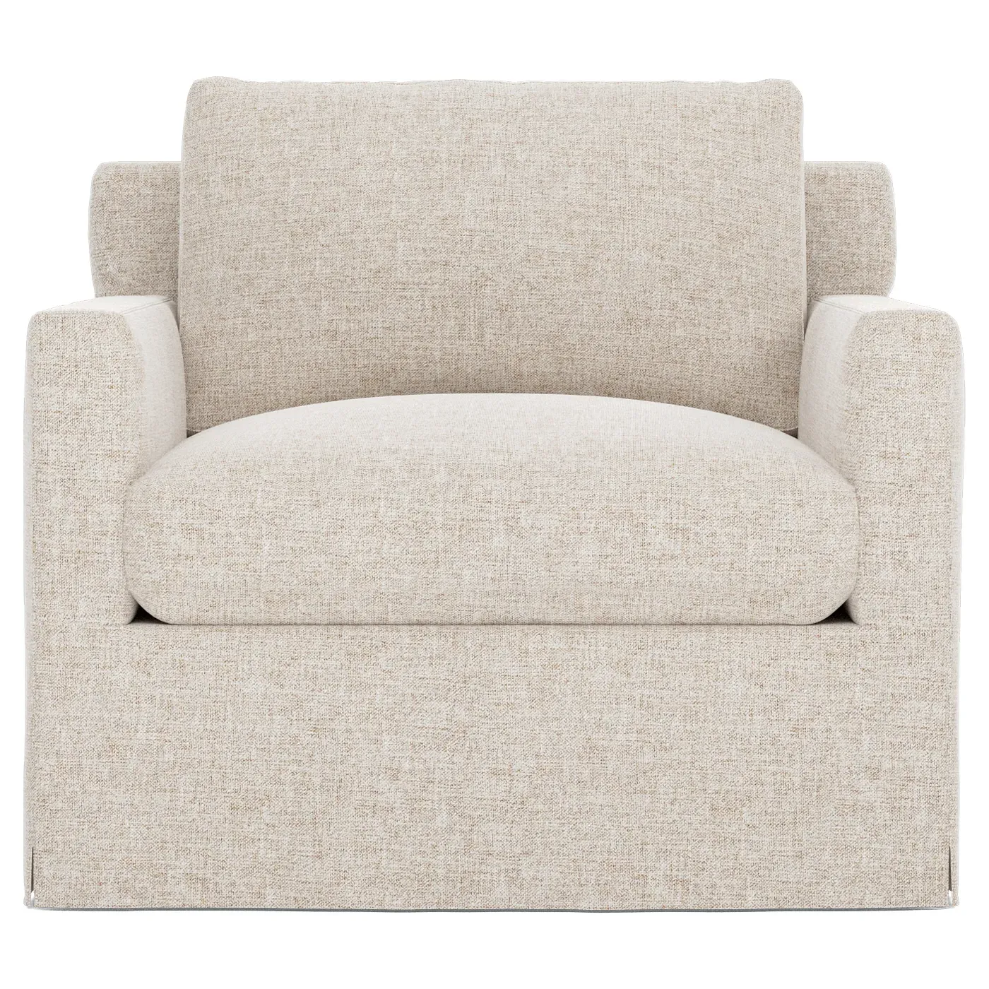 Weybridge Slipcovered Swivel Chair - Straw