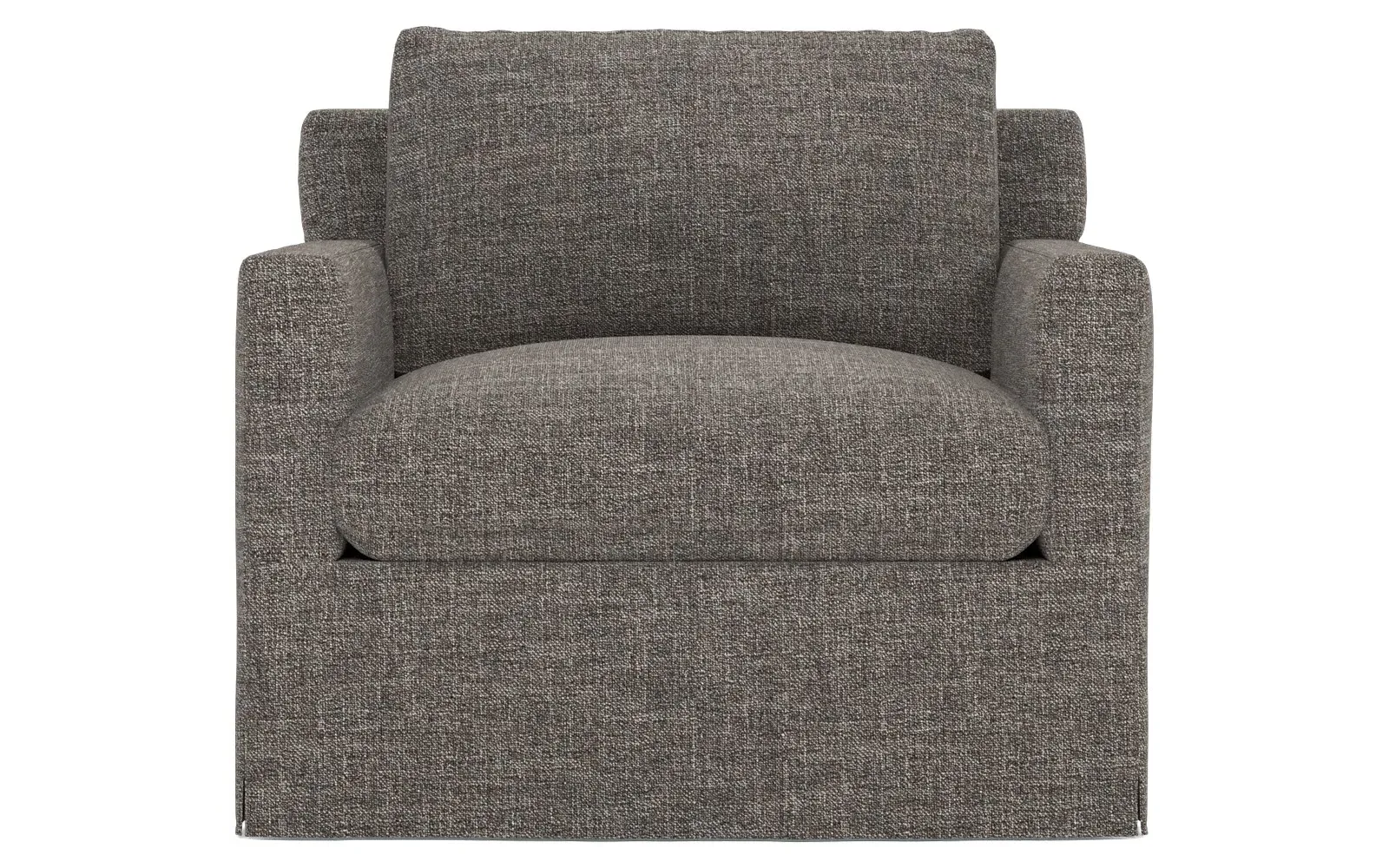 Weybridge Slipcovered Swivel Chair - Truffle