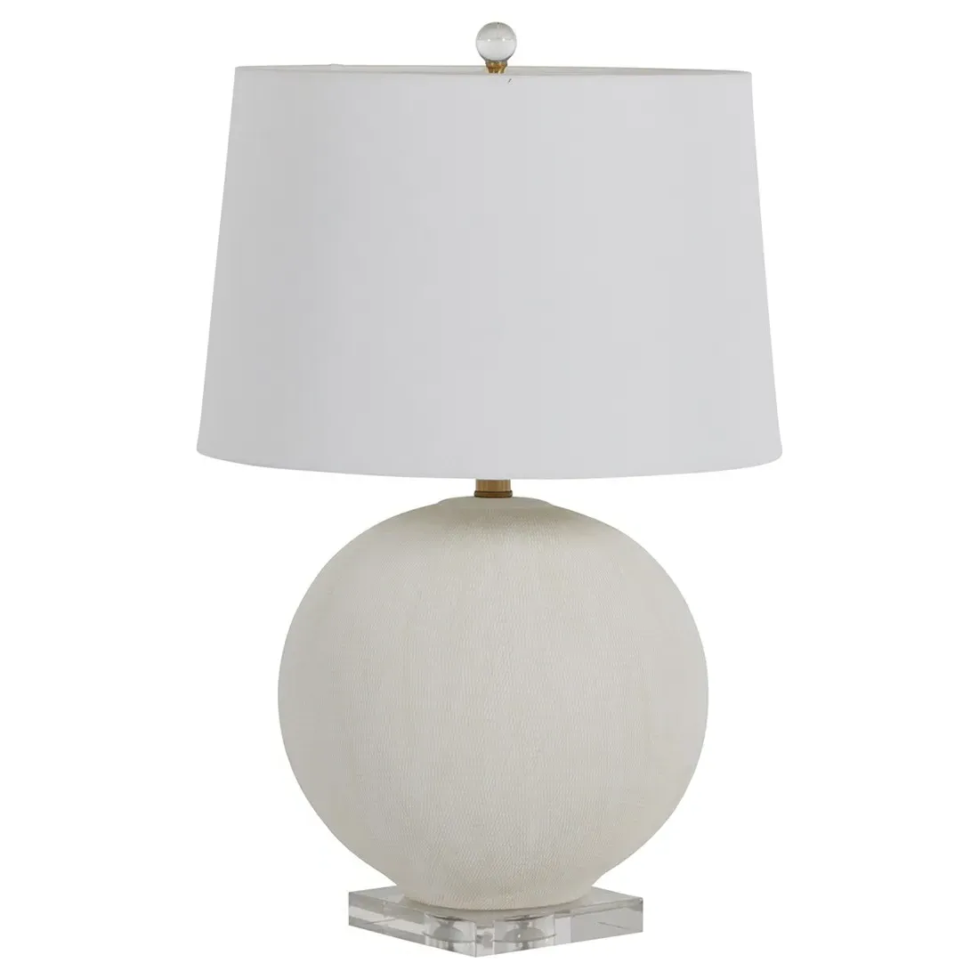 Wheeler Round Bedside Table Lamp - White, Ceramic image