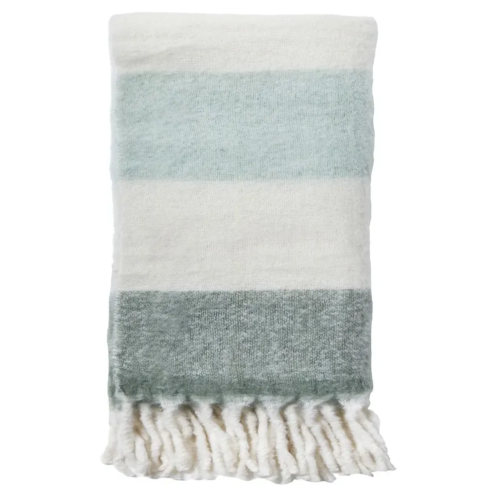 Whistler Faux Mohair Throw Blanket - Blue, Polyester image