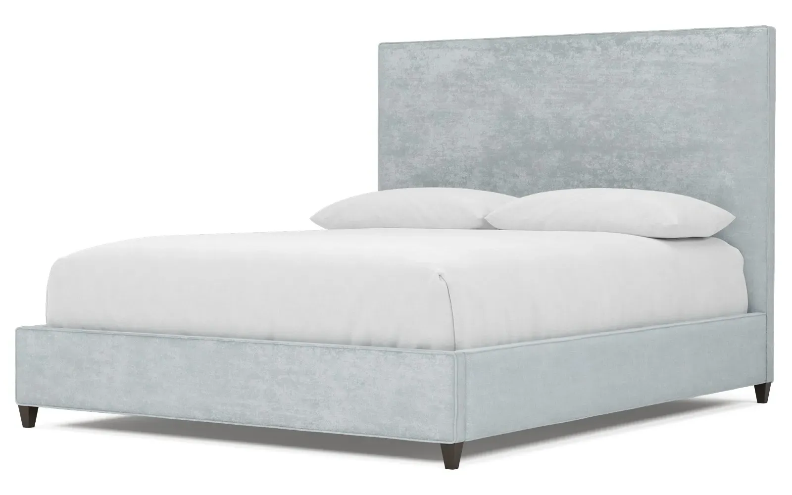 Whitley Cal King Bed Frame - Pale Blue, Velvet