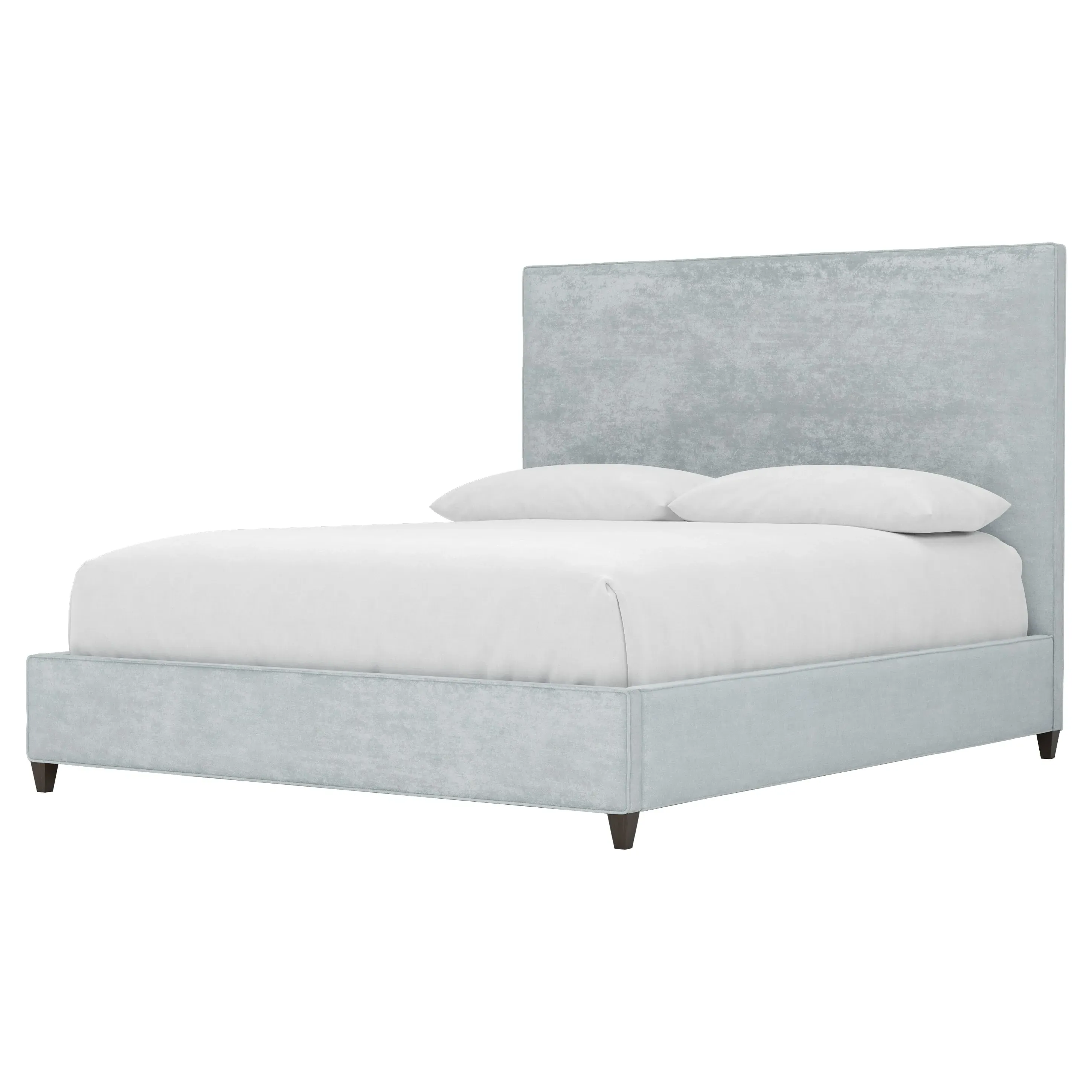 Whitley Cal King Bed Frame - Pale Blue, Velvet