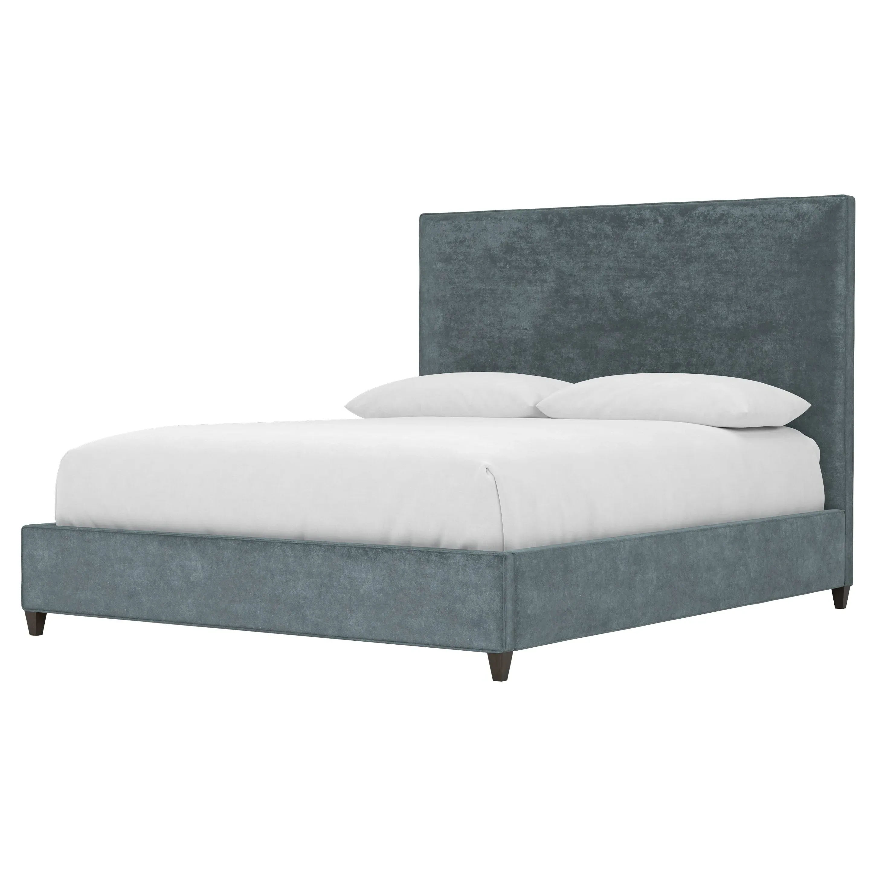 Whitley Cal King Bed Frame - Slate Blue, Velvet