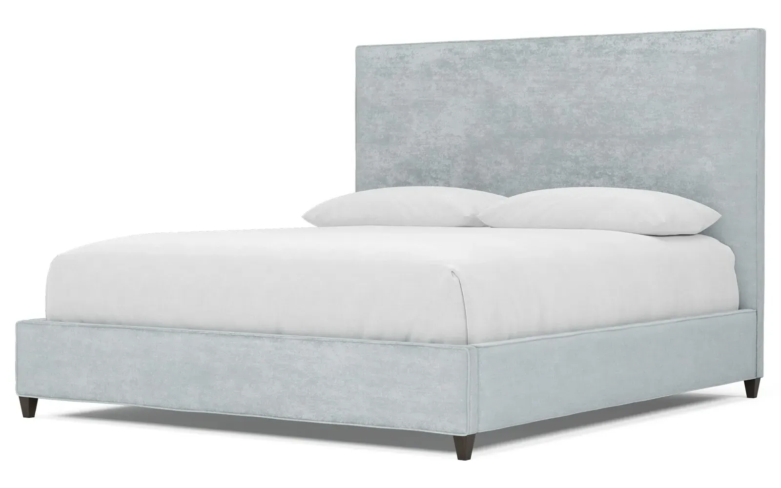 Whitley King Size Bed Frame - Pale Blue, Velvet