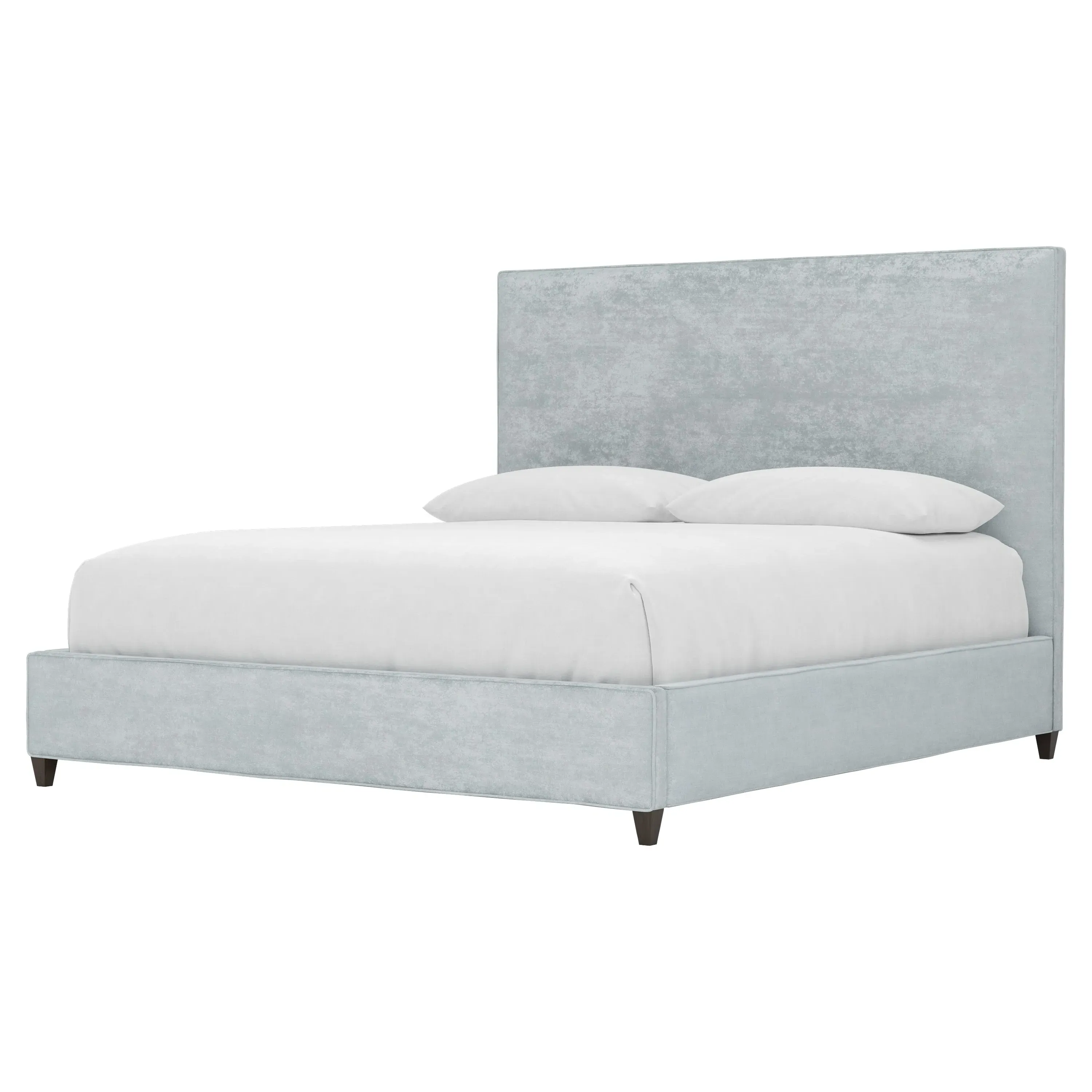 Whitley King Size Bed Frame - Pale Blue, Velvet