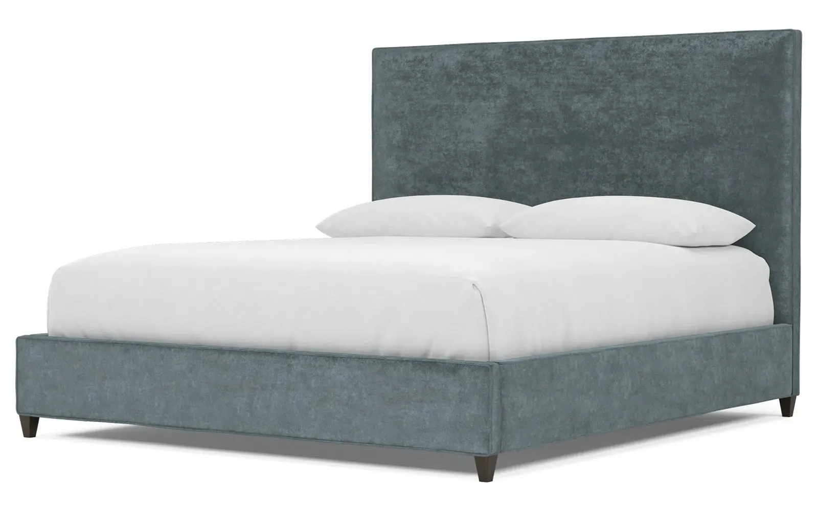 Whitley King Size Bed Frame - Slate Blue, Velvet
