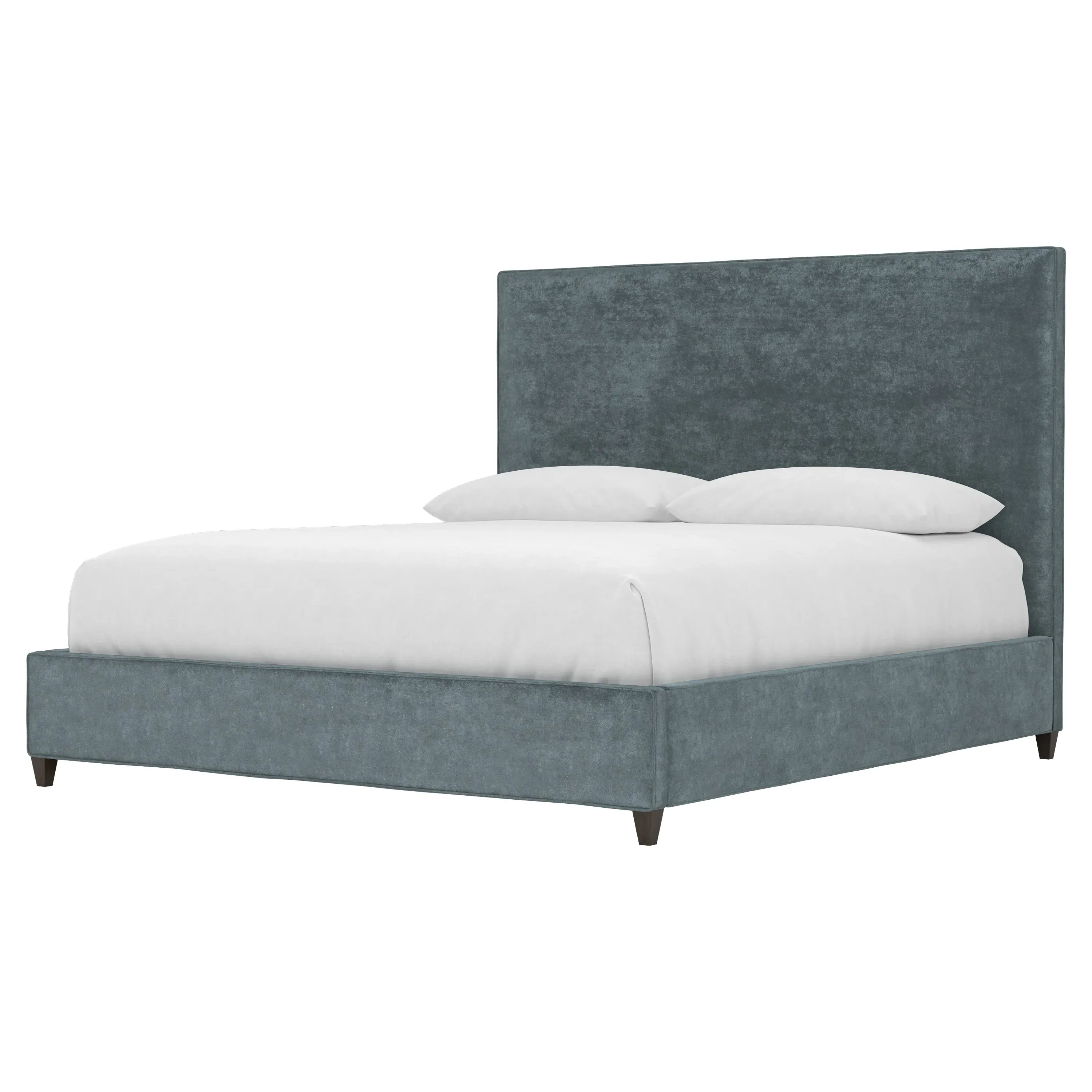 Whitley King Size Bed Frame - Slate Blue, Velvet