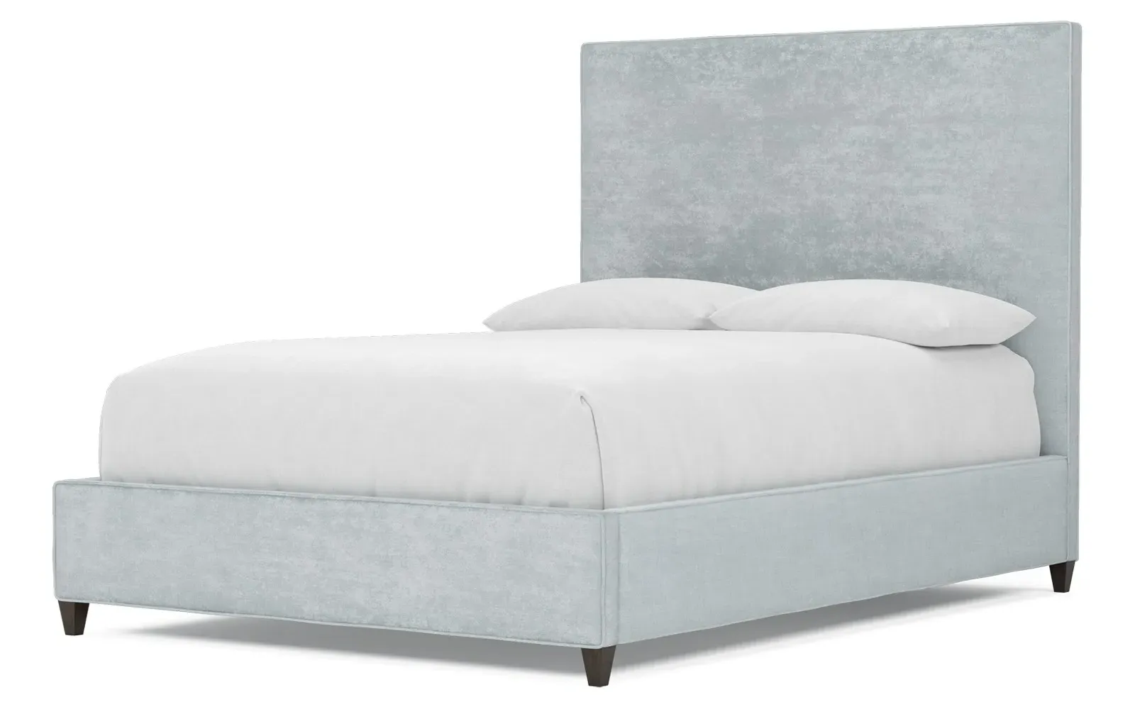 Whitley Queen Bed Frame - Pale Blue, Velvet