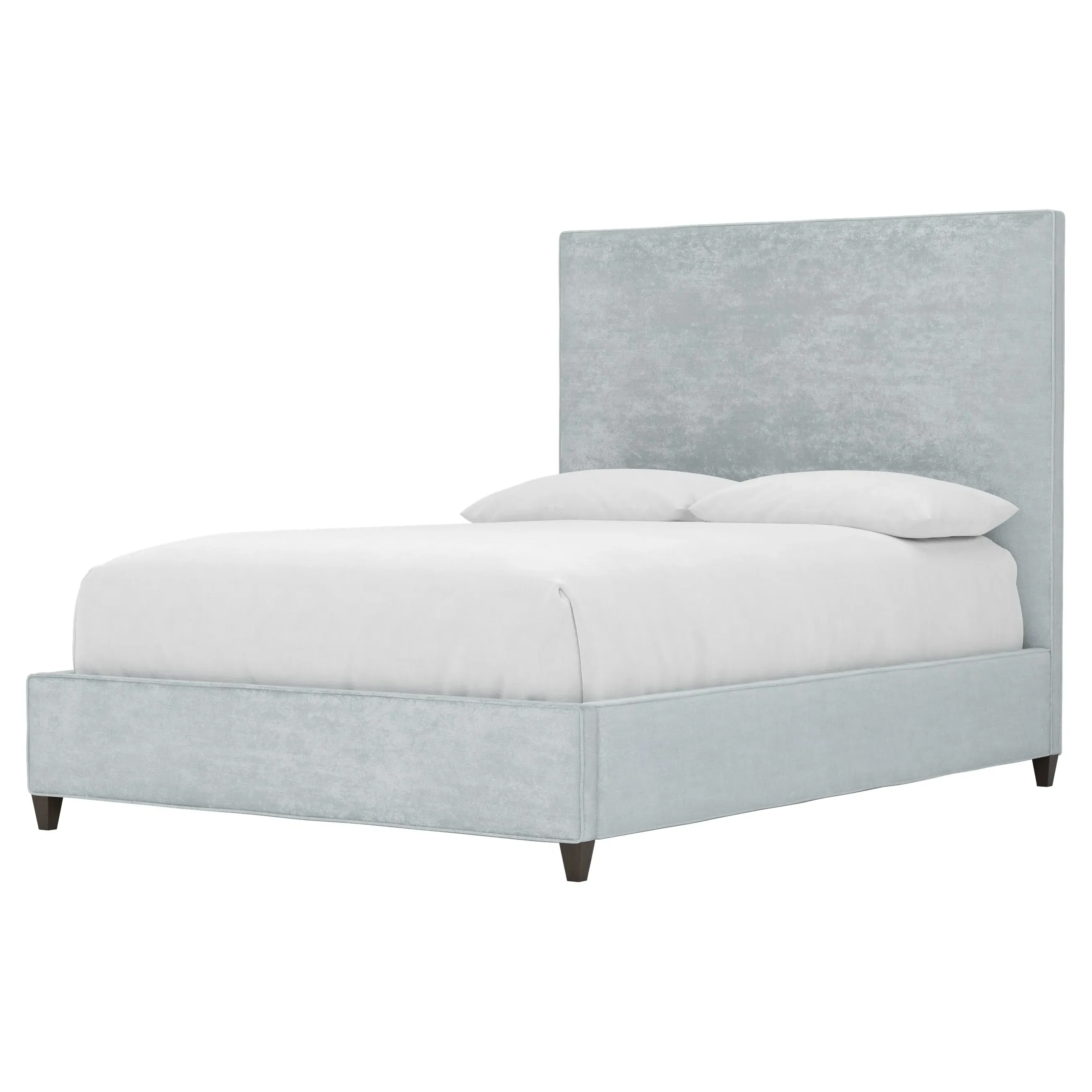 Whitley Queen Bed Frame - Pale Blue, Velvet