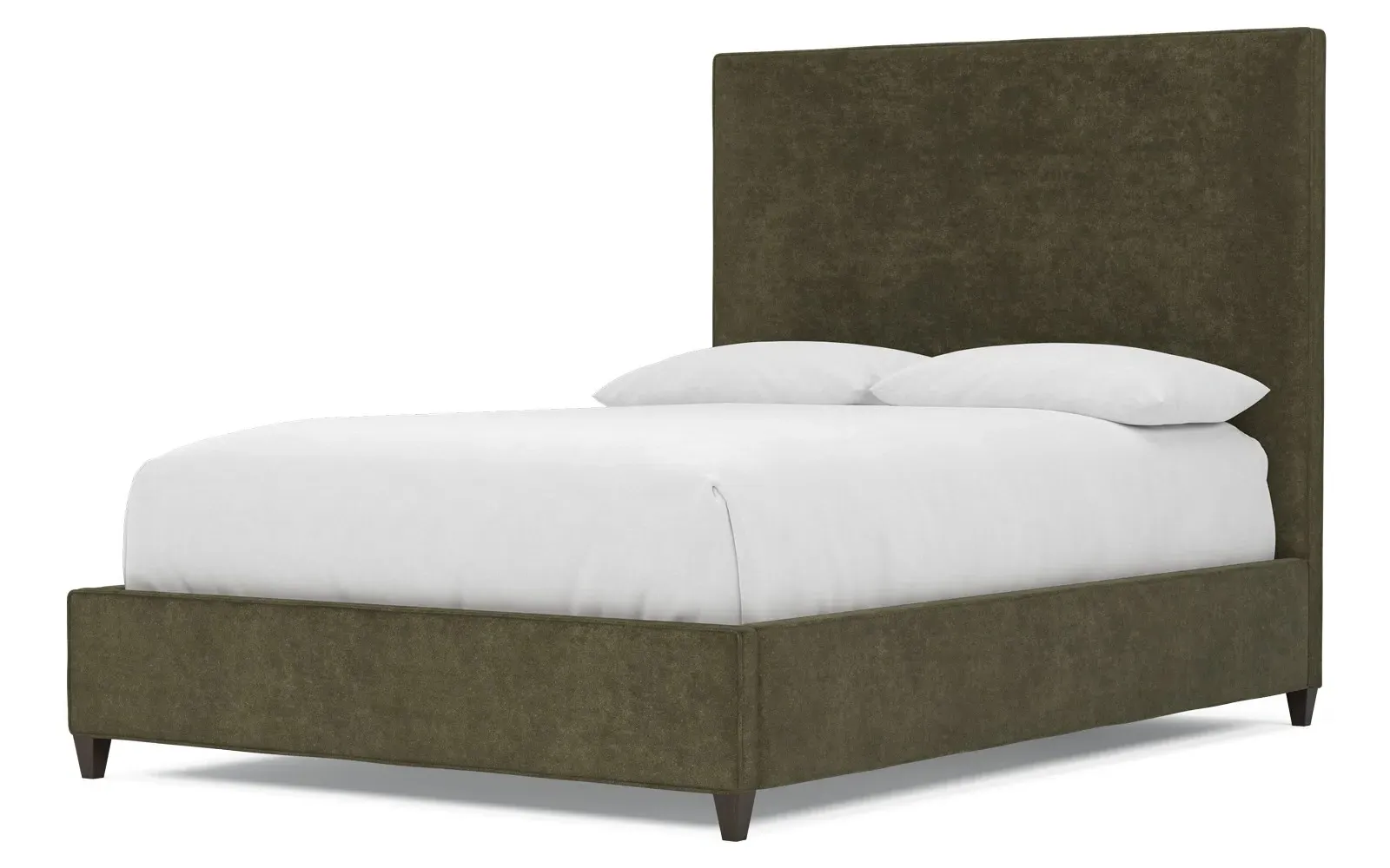 Whitley Queen Size Bed Frame - Tuscan Olive, Velvet