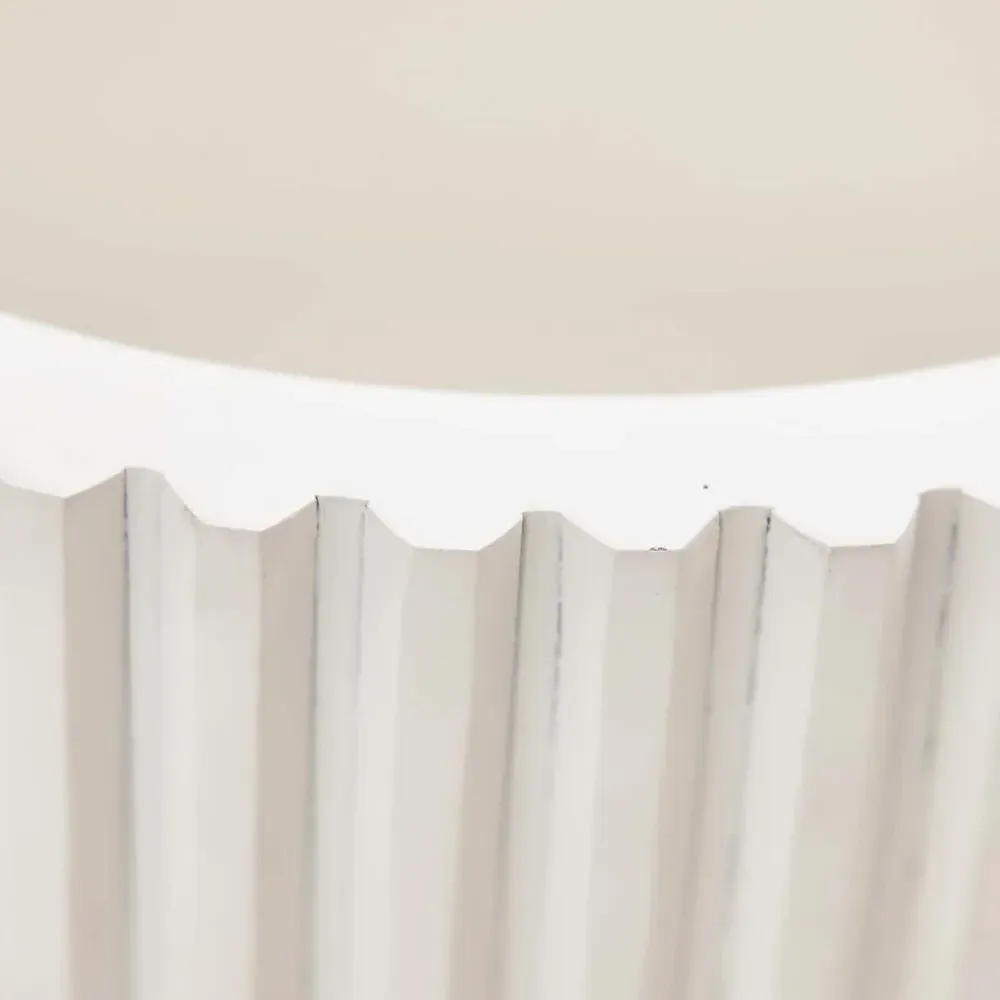 Whittaker Short Decorative Jar - White, Resin