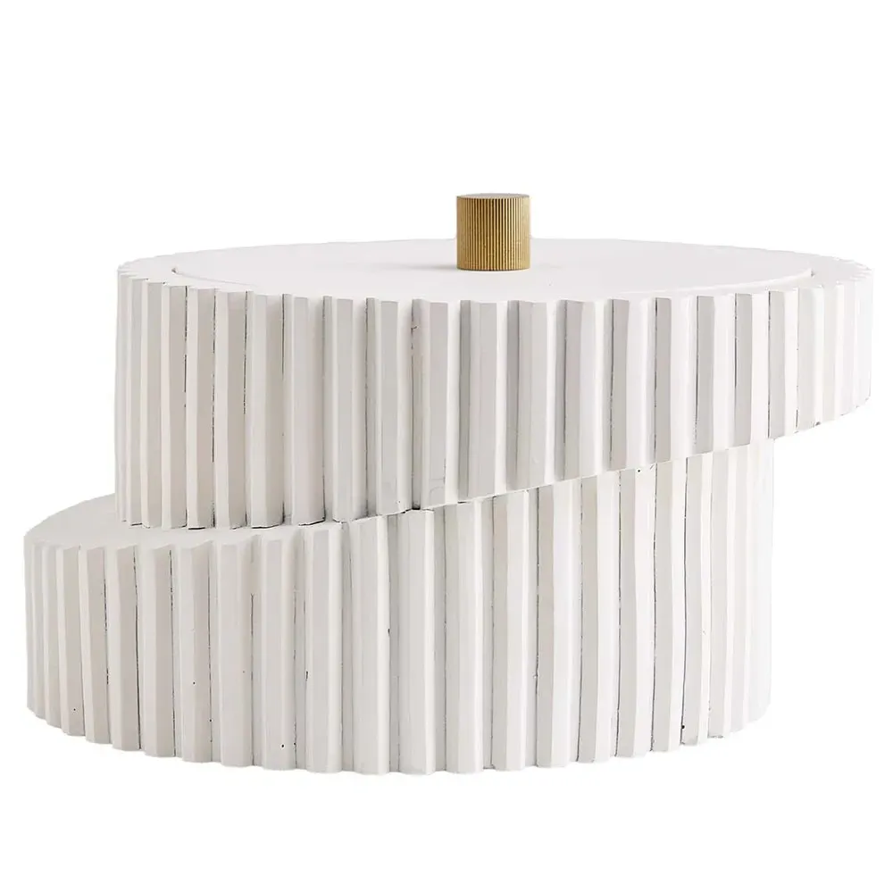 Whittaker Short Decorative Jar - White, Resin