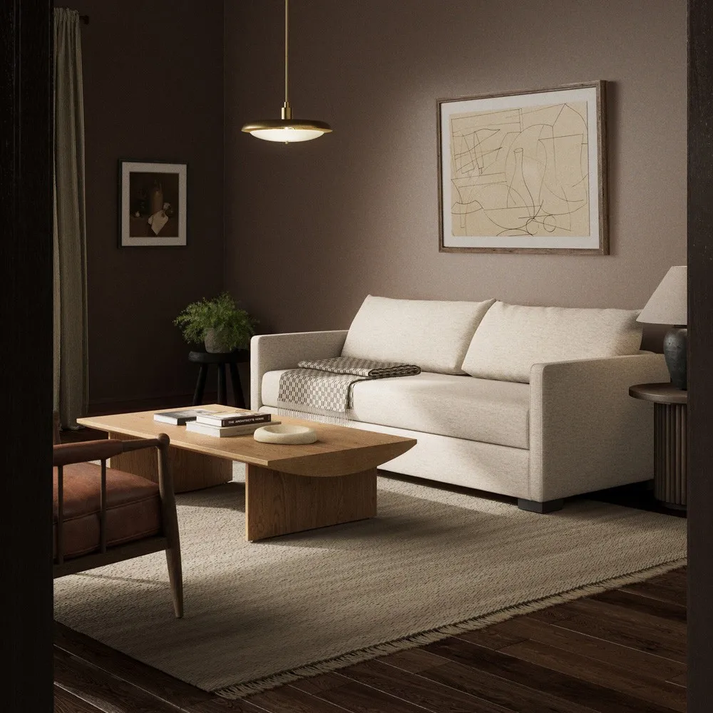 Wickham Full Sleeper Sofa - Snow, Crypton