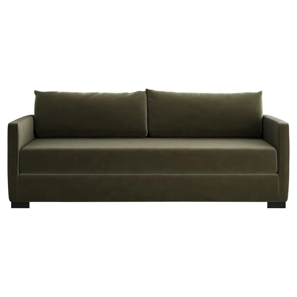 Wickham Queen Sleeper Sofa - Olive, Velvet