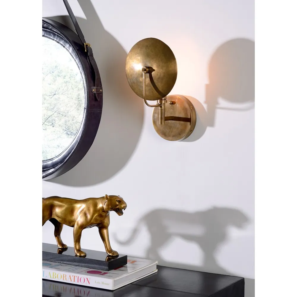 Wilhelm Armed Sconce - Antique Gold, Brass