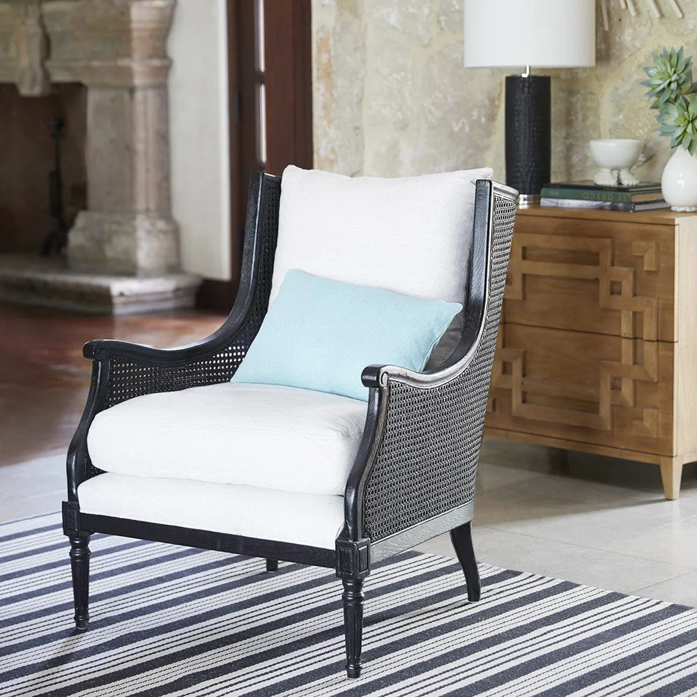 Will Wing Chair - Black, Maple