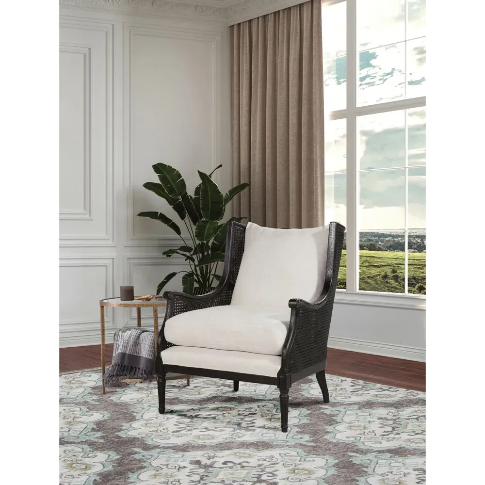 Will Wing Chair - Black, Maple