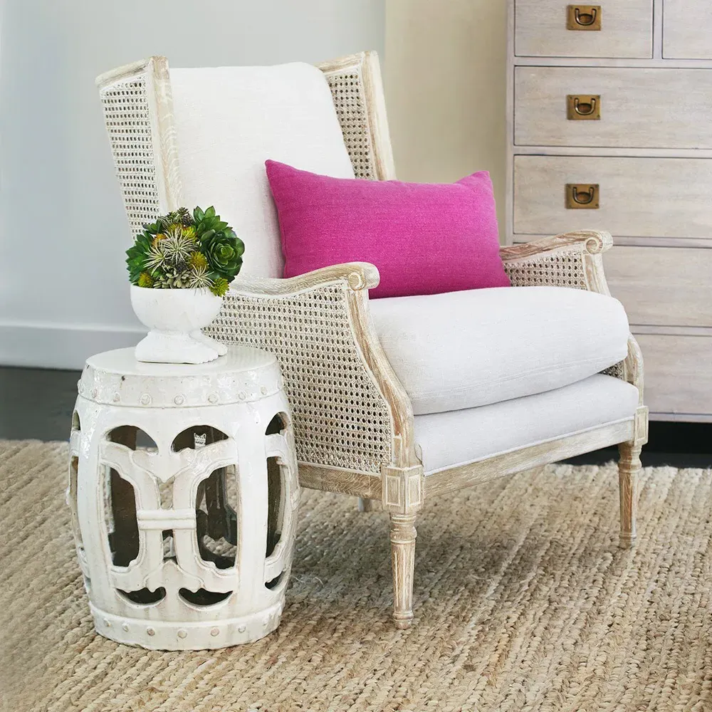 Will Wing Chair - White Wash, Oak