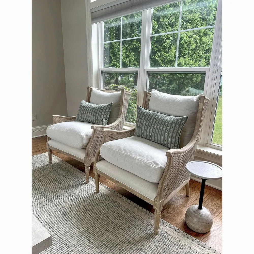 Will Wing Chair - White Wash, Oak