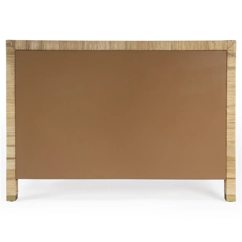 Will Woven Rattan Double Dresser - White, Wood