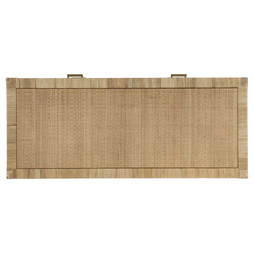 Will Woven Rattan Double Dresser - White, Wood