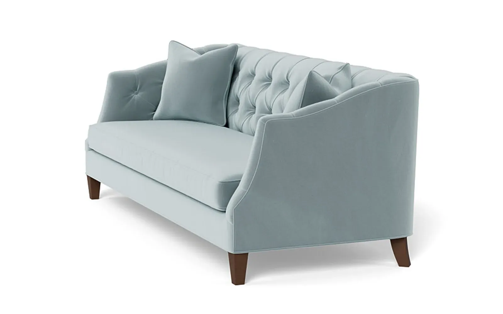 Willa 3-Seater Sofa - Saltwater Blue, Performance Velvet