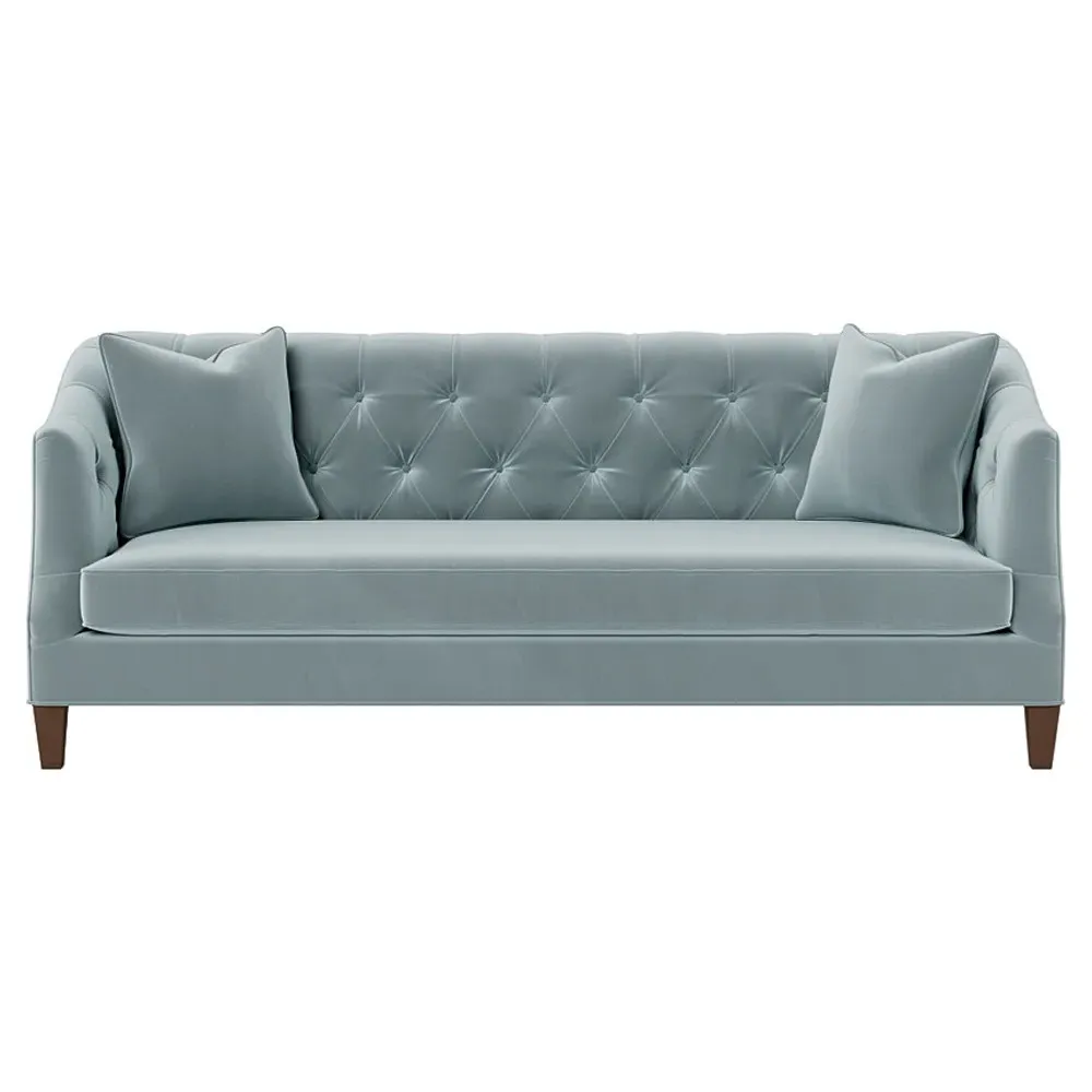 Willa 3-Seater Sofa - Saltwater Blue, Performance Velvet
