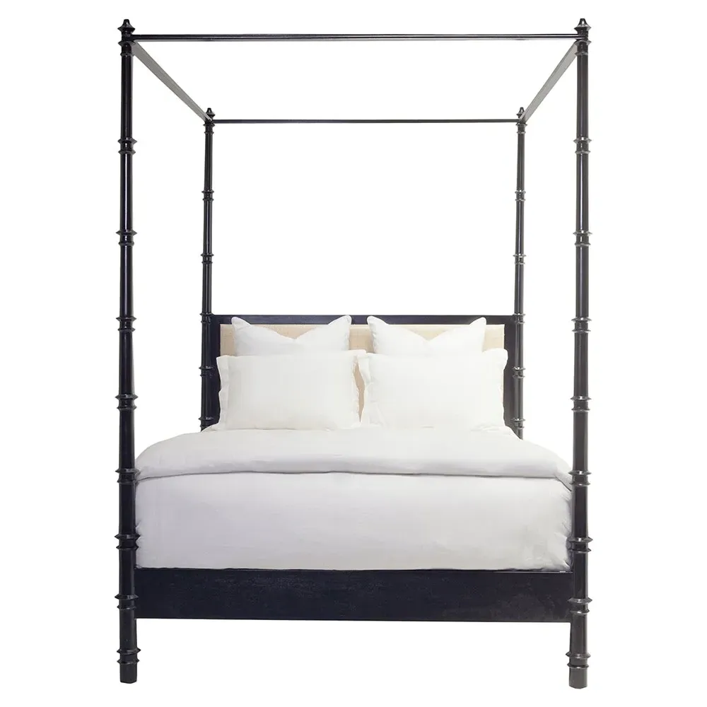 Willa French Queen Bed Frame - Black, Hardwood image