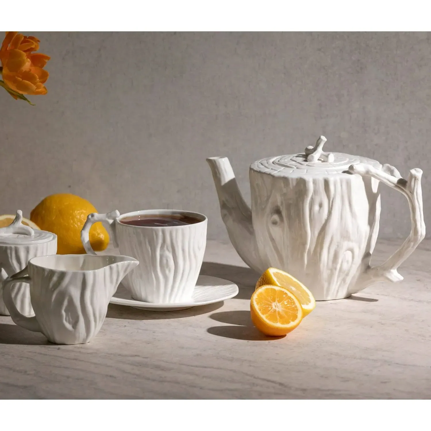 Willa Sugar Pot - White, Porcelain