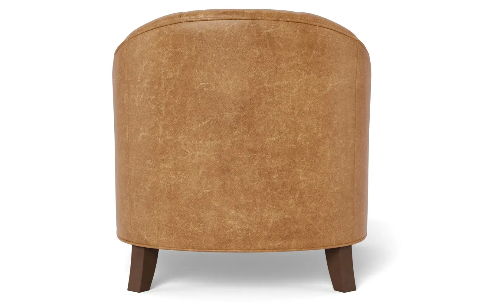 Willa Textured Leather Chair - Caramel
