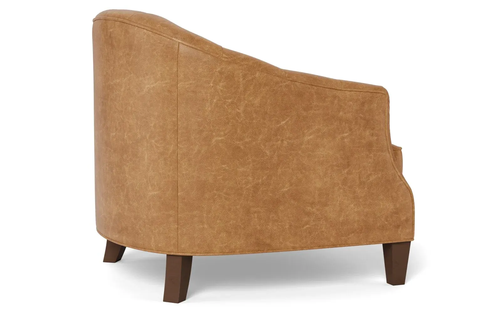Willa Textured Leather Chair - Caramel
