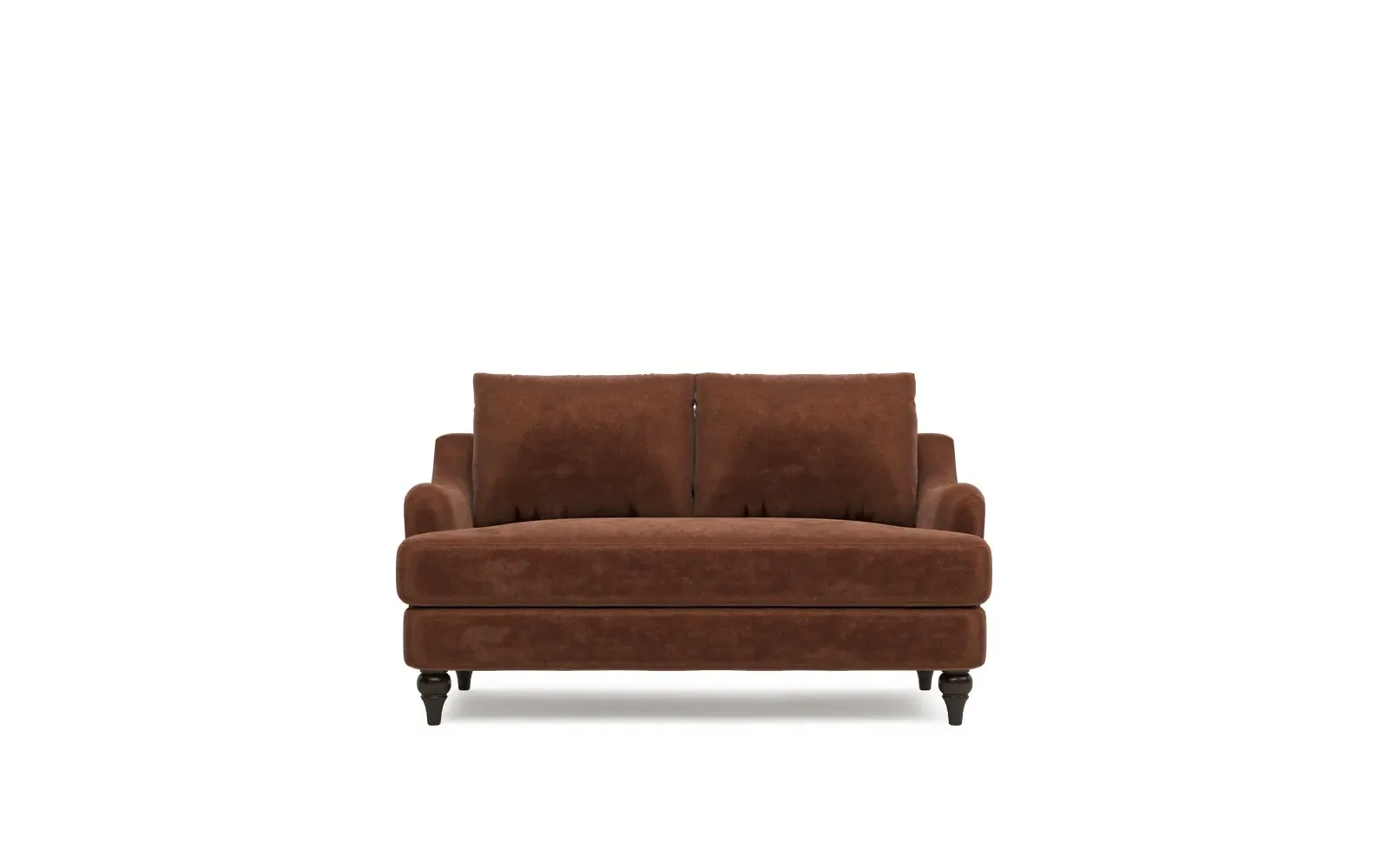Willett Loveseat - Chocolate Mousse, Performance Velvet