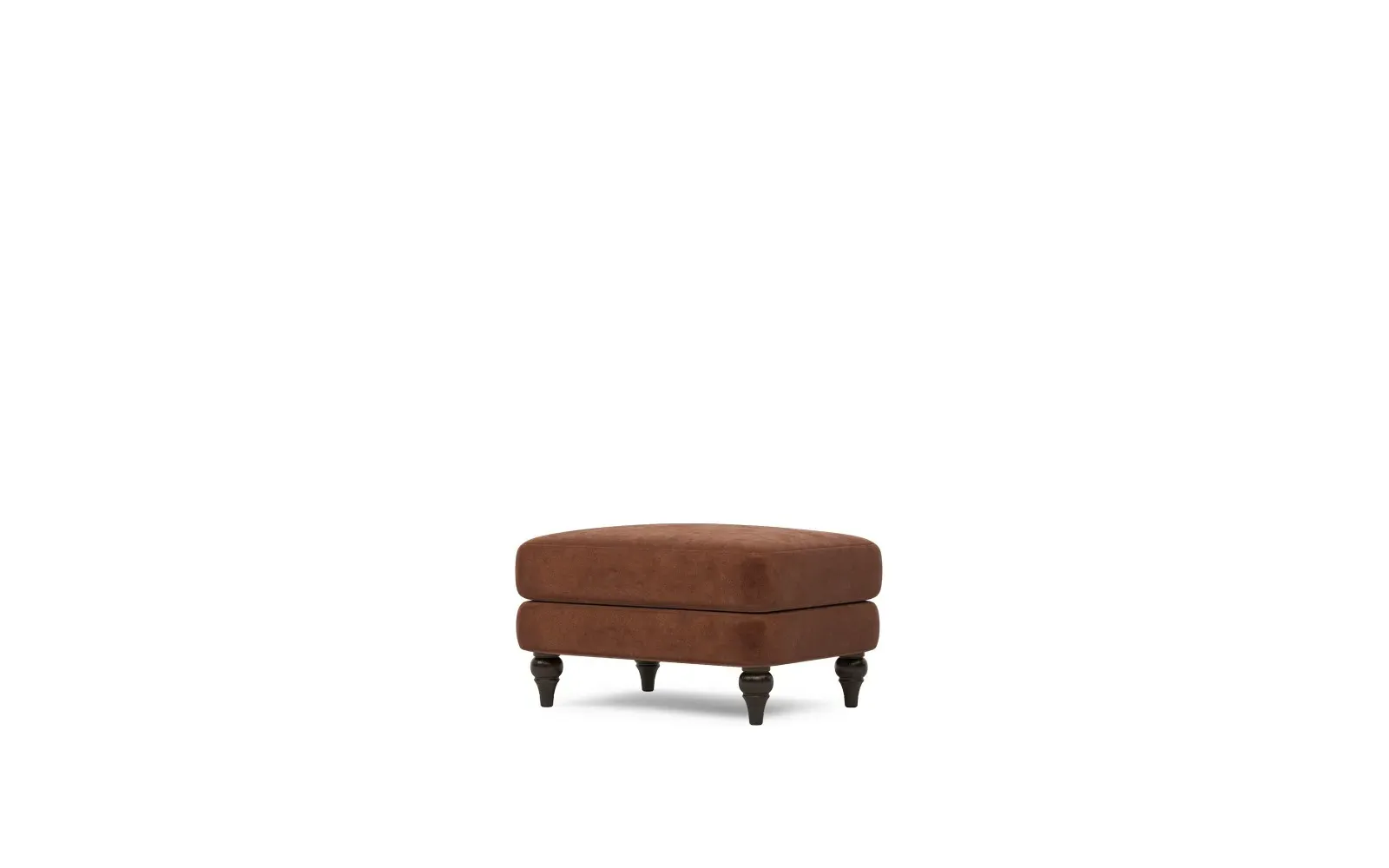 Willett Ottoman - Chocolate Mousse, Performance Velvet