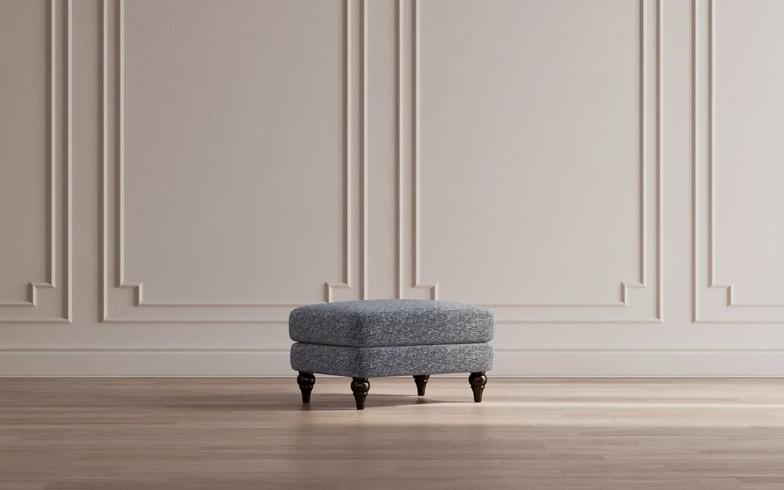 Willett Ottoman - Chocolate Mousse, Performance Velvet