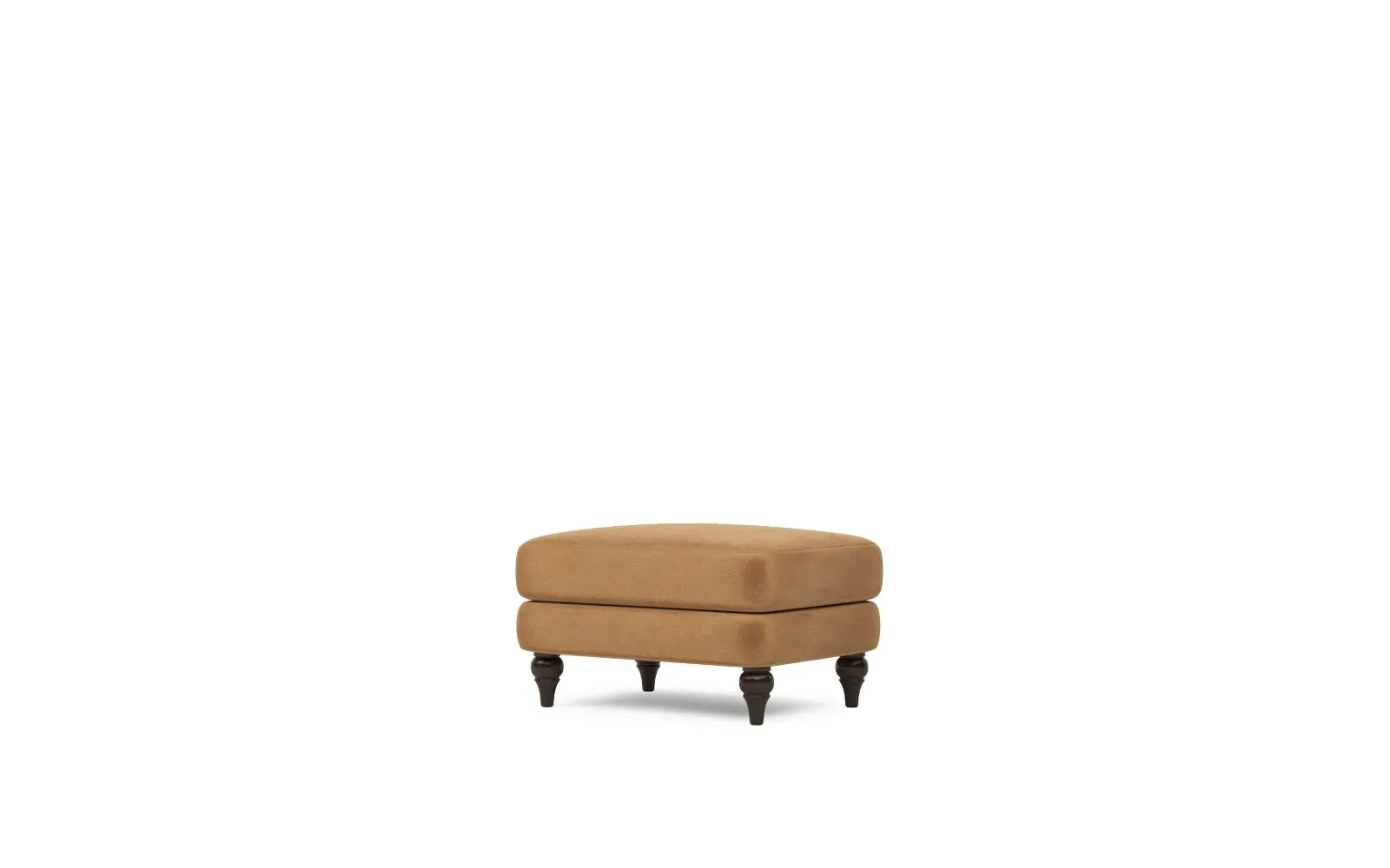 Willett Ottoman - Gingerbread, Performance Velvet