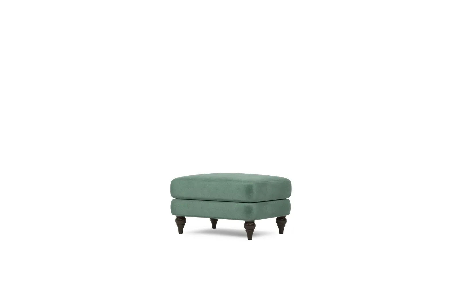 Willett Ottoman - Stone Pine, Performance Velvet