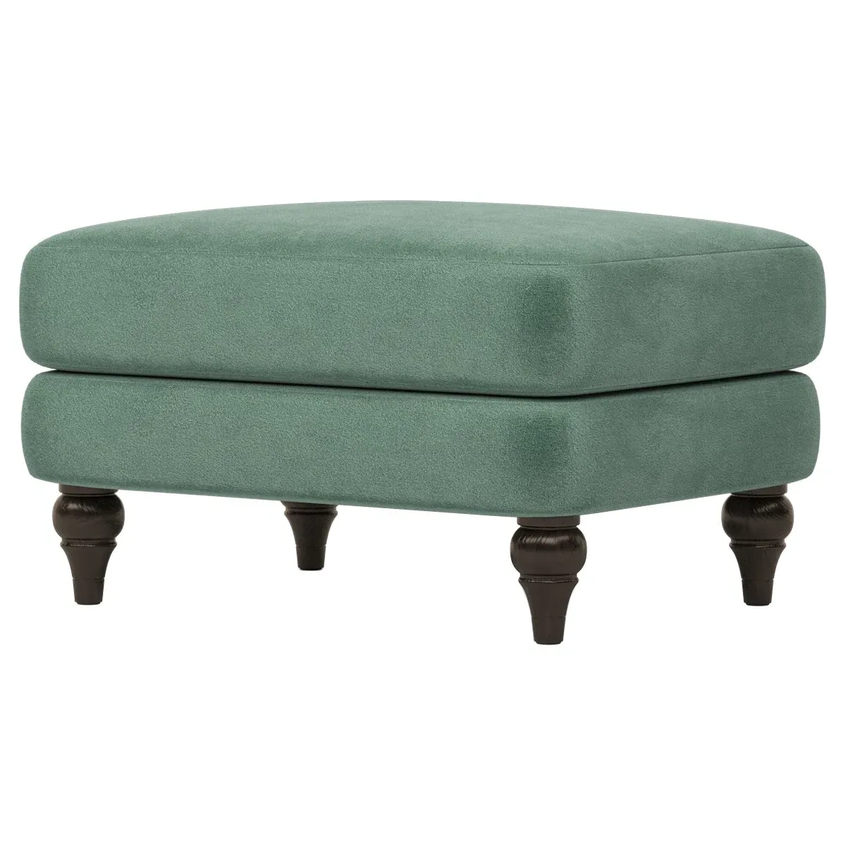 Willett Ottoman - Stone Pine, Performance Velvet